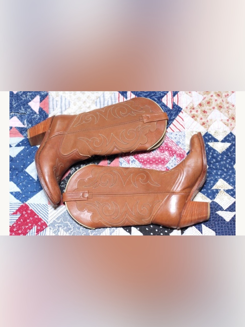 Women's Vintage Dingo Brown Leather Western Cowgirl Boots